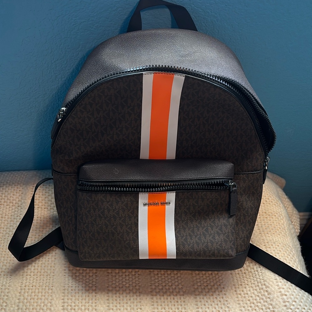 Like New Micheal Kors Large Cooper Striped Backpack